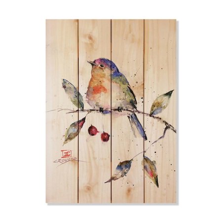 WILE E. WOOD 14 x 20 in. Crousers Birds &amp; Berries Wood Art DCBAB-1420